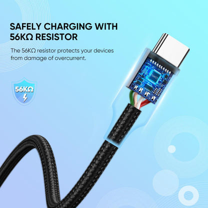 Καλώδιο δεδομένων και φόρτισης USB-A σε USB-C UGREEN US288, 18W, 0.5m, Μαύρο 