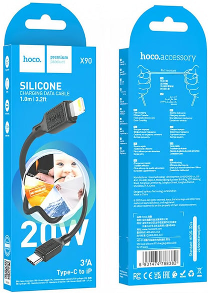 Καλώδιο δεδομένων και φόρτισης USB-C - Lightning HOCO X90, 20W, 1m, μαύρο 