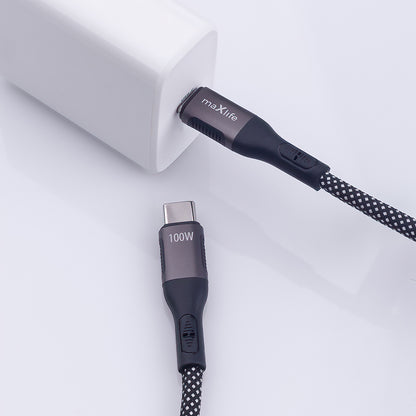 Καλώδιο Δεδομένων και Φόρτισης USB-C - USB-C MaXlife MXUC-11 Μαγνητικό, 100W, 1m, Μαύρο