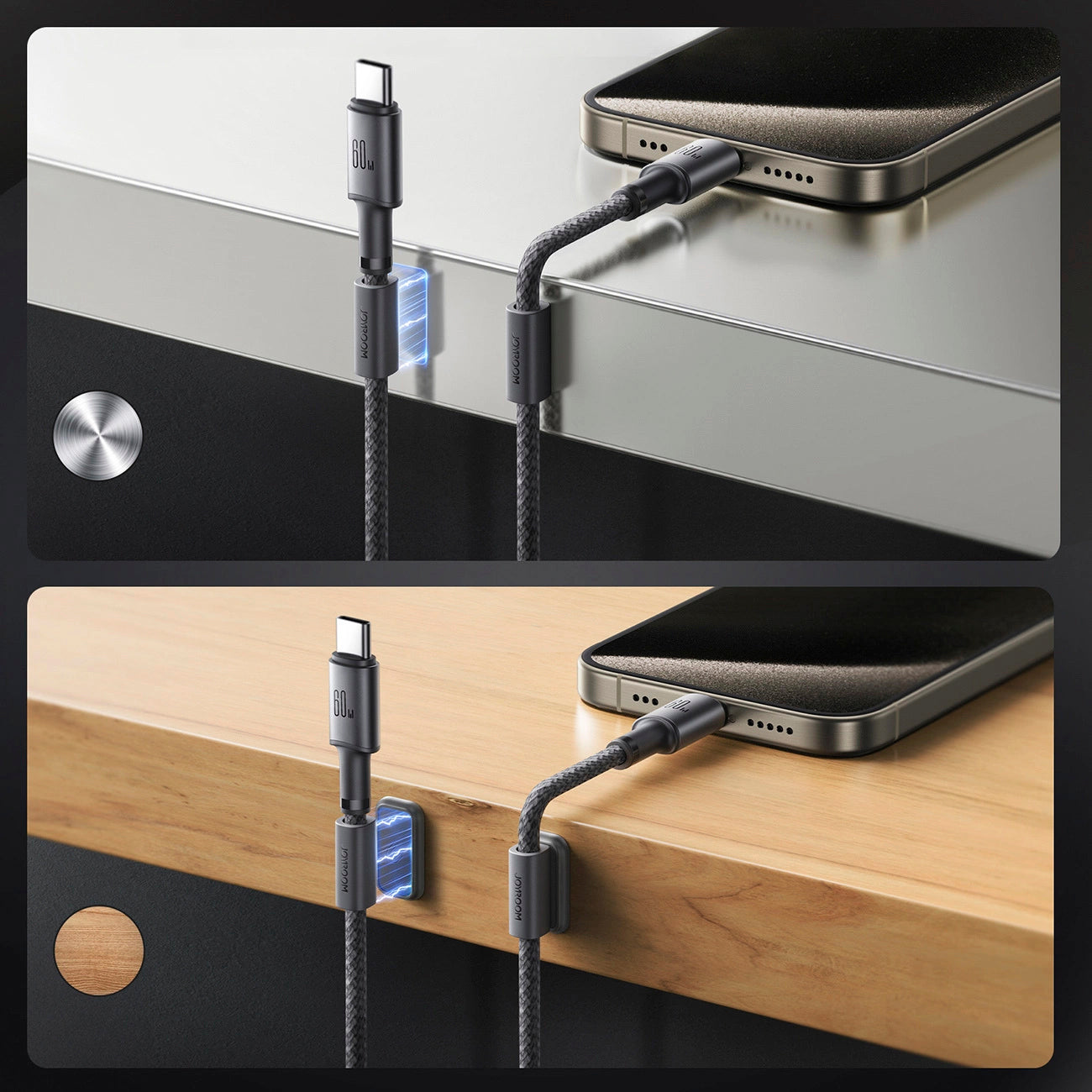 Καλώδιο Δεδομένων και Φόρτισης USB-C - USB-C Joyroom S-A50, 60W, 1.2m, Γκρι