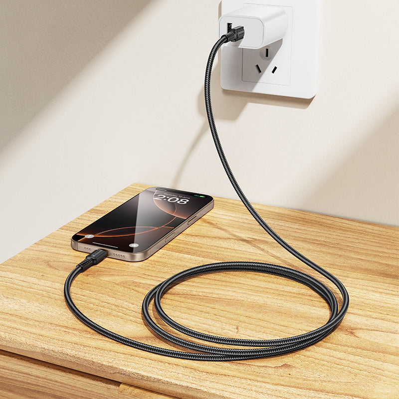 Καλώδιο Δεδομένων και Φόρτισης USB-C - USB-C Borofone BX116 Certain, 60W, 1m, Μαύρο