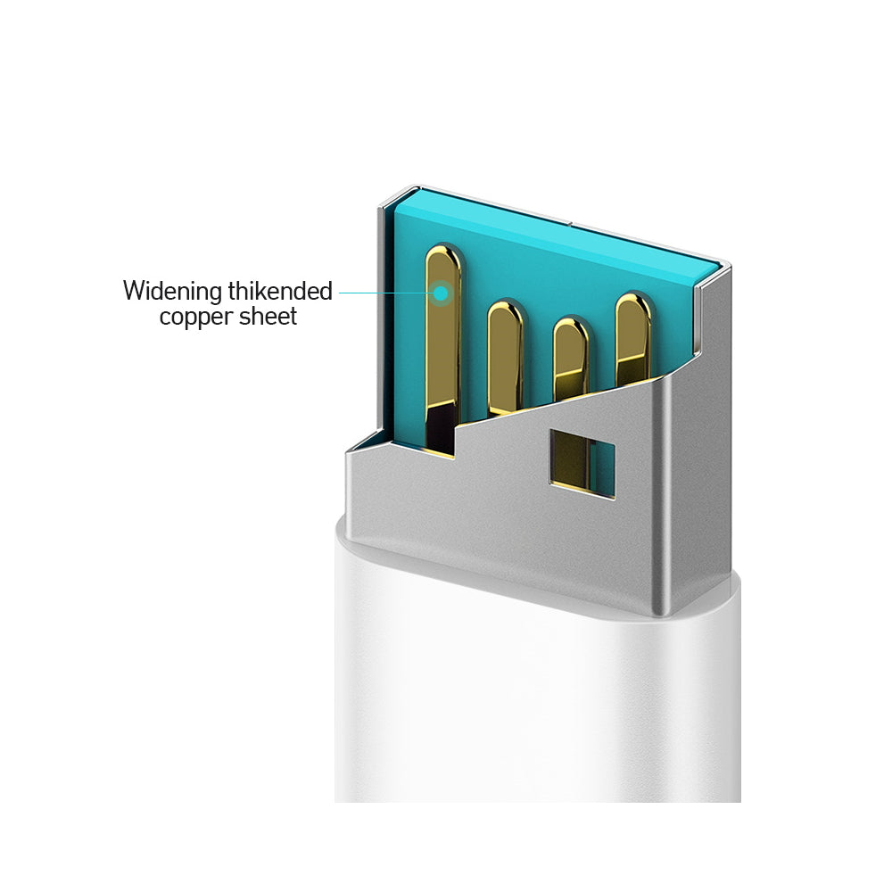 Καλώδιο Δεδομένων και Φόρτισης USB-A - Lightning BWOO X172L, 18W, 1m, Λευκό