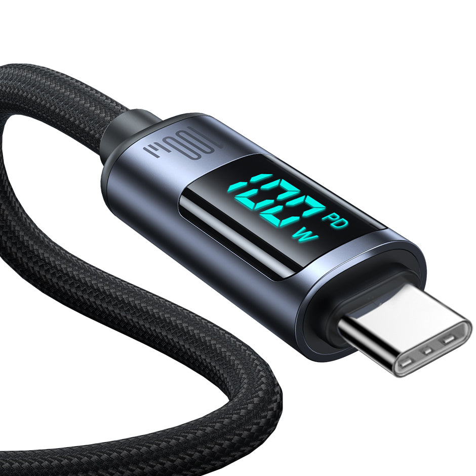 Καλώδιο Δεδομένων και Φόρτισης USB-C - USB-C Joyroom S-A16 Prism Display, 100W, 1.2m, Μαύρο