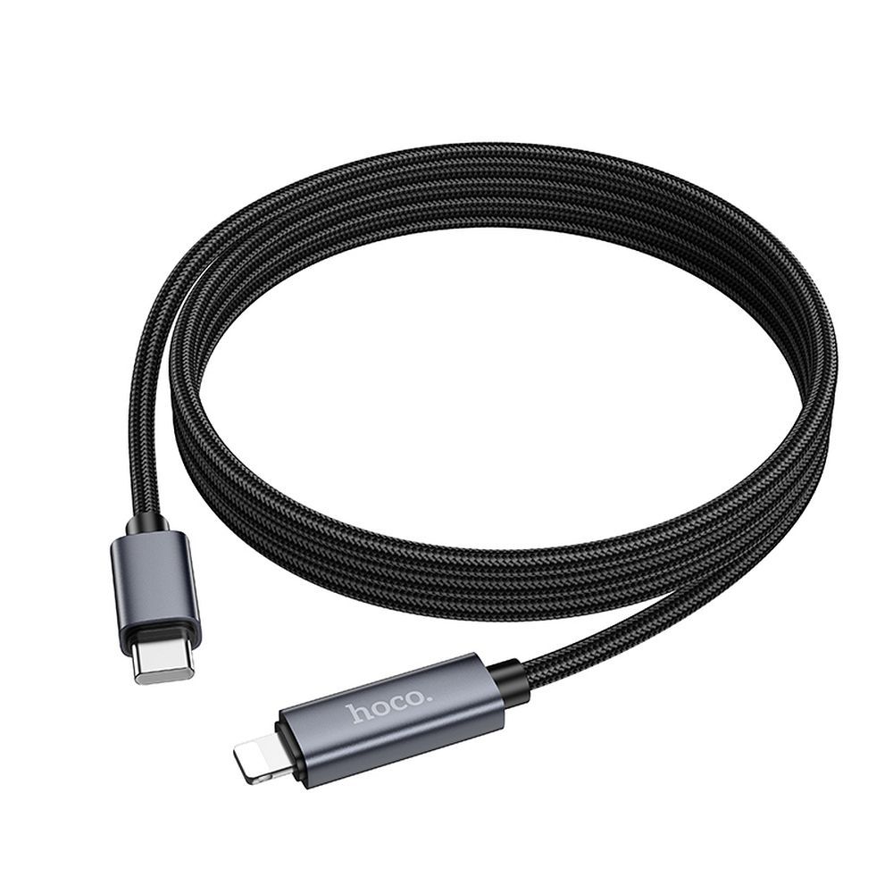 USB-C - Lightning Data and Charging Cable HOCO Display X112, 27W, 1m, Black