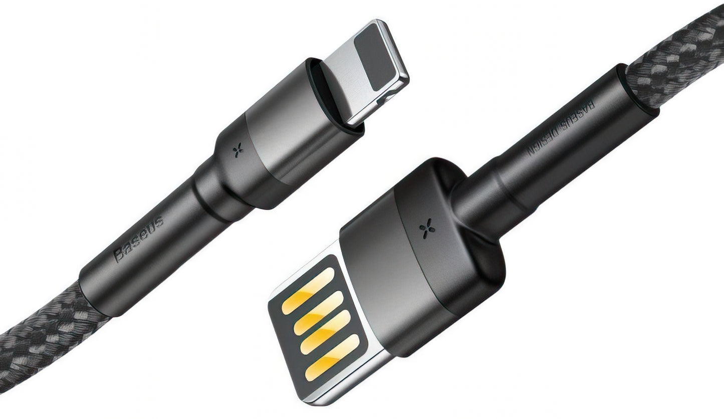 Καλώδιο Δεδομένων και Φόρτισης USB-A - Lightning Baseus Cafule Special Edition, 18W, 1m, Γκρι CALKLF-GG1
