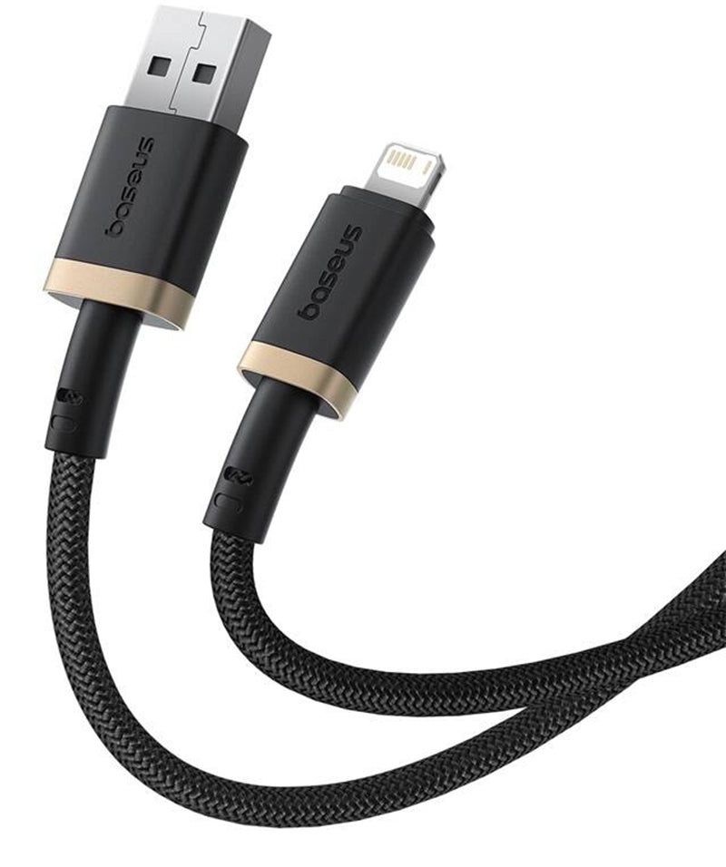 Καλώδιο Δεδομένων και Φόρτισης USB-A - Lightning Baseus Dura Series, 18W, 2m, Χρυσό P10377801U01-02