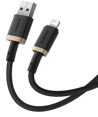 Καλώδιο Δεδομένων και Φόρτισης USB-A - Lightning Baseus Dura Series, 18W, 2m, Χρυσό P10377801U01-02