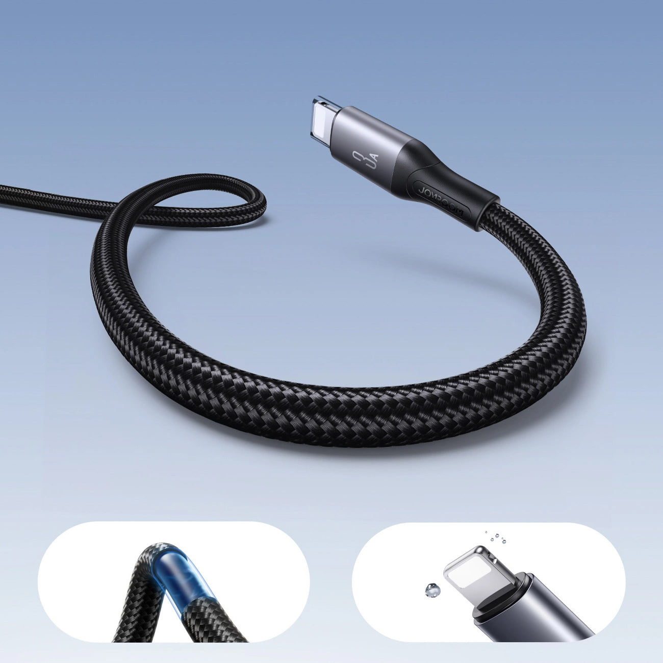 Καλώδιο Δεδομένων και Φόρτισης USB-A - Lightning Joyroom S-A28 Flash, 18W, 2m, Μαύρο