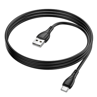 Καλώδιο Δεδομένων και Φόρτισης USB-A - USB-C Borofone BX121 Energy, 18W, 1m, Μαύρο
