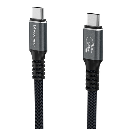 Καλώδιο Δεδομένων και Φόρτισης USB-C - USB-C WZK WPS-UY42S, 240W, 2m, Μαύρο