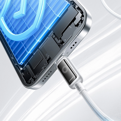 Καλώδιο Δεδομένων και Φόρτισης USB-C - Lightning Joyroom S-A55 StarFlight Display, 30W, 1.2m, Λευκό