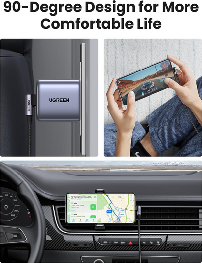 Καλώδιο Δεδομένων και Φόρτισης USB-C - USB-C UGREEN US255 Angled, 60W, 3m, Γκρι