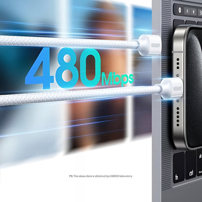 Καλώδιο Δεδομένων και Φόρτισης USB-C - USB-C UGREEN L501, 60W, 2m, Μαύρο