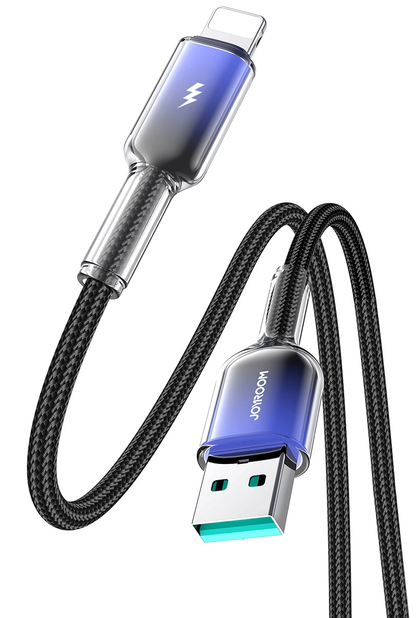 Καλώδιο Δεδομένων και Φόρτισης USB-A - Lightning Joyroom S-A42, 18W, 1.2m, Μαύρο