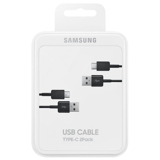 Καλώδιο δεδομένων και φόρτισης Samsung USB-A σε USB-C 2 τεμαχίων, 25W, 1,5m, μαύρο EP-DG930MBEGGWWWW