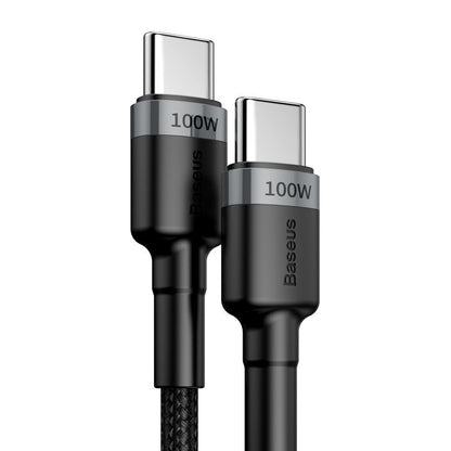 Καλώδιο δεδομένων και φόρτισης USB-C - USB-C Baseus Cafule, 100W, 2m, γκρι CATKLF-ALG1