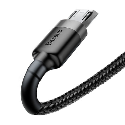 Καλώδιο δεδομένων και φόρτισης USB-A - microUSB Baseus Cafule, 18W, 1m, γκρι CAMKLF-BG1