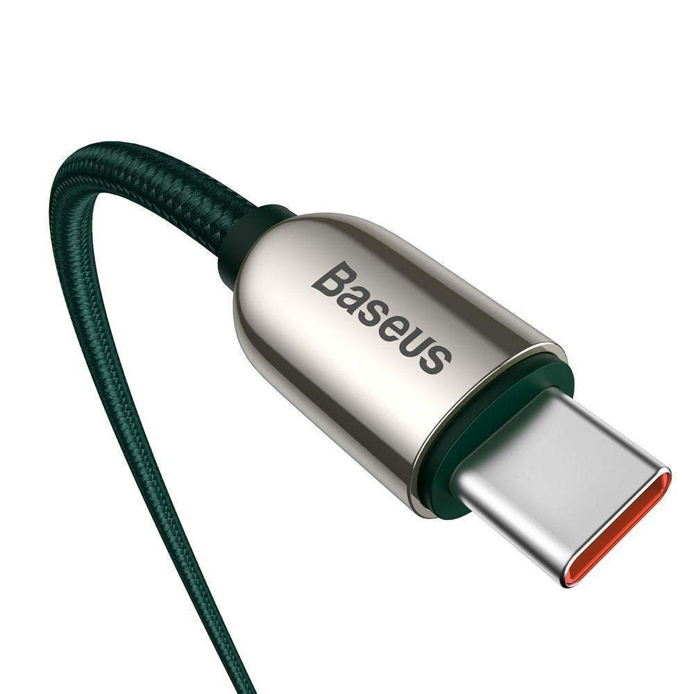 Καλώδιο δεδομένων και φόρτισης USB-C - USB-C Baseus Display Fast Charging, 100W, 1m, πράσινο CATSK-B06