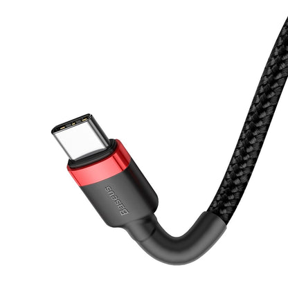 Καλώδιο δεδομένων και φόρτισης USB-C - USB-C Baseus Cafule, 60W, 1m, κόκκινο CATKLF-G91