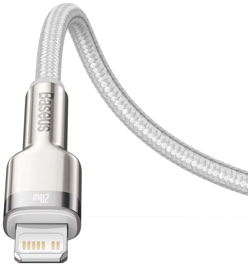 Καλώδιο δεδομένων και φόρτισης USB-C - Lightning Baseus Cafule Metal Series, 20W, 1m, λευκό CATLJK-A02