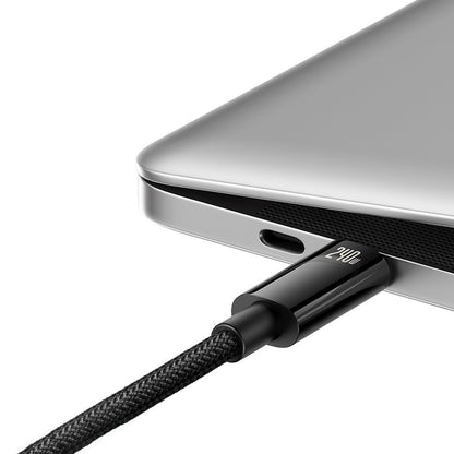 Καλώδιο δεδομένων και φόρτισης USB-C - USB-C Baseus Tungsten Gold, 240W, 1m, μαύρο CAWJ040001