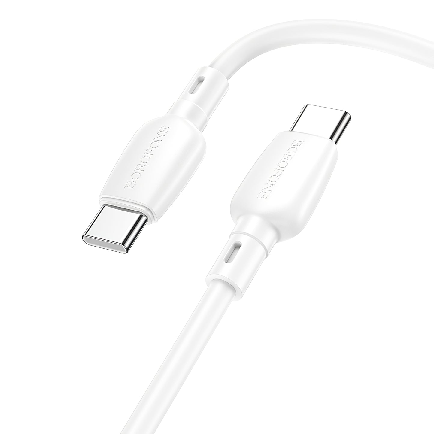 Καλώδιο δεδομένων και φόρτισης USB-C - USB-C Borofone BX93, 60W, 1m, λευκό 