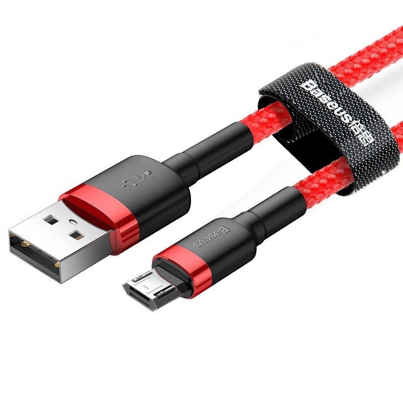 Καλώδιο δεδομένων και φόρτισης USB-A - microUSB Baseus Cafule, 18W, 1m, κόκκινο CAMKLF-B09