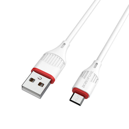 Cablu Date si Incarcare USB-A - microUSB Borofone Enjoy BX17, 18W, 1m, Alb