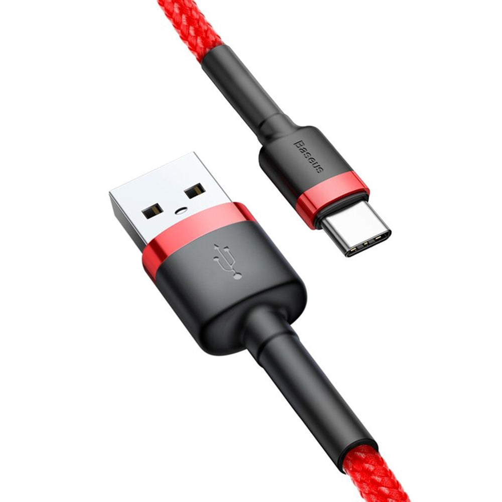 Καλώδιο δεδομένων και φόρτισης USB-A - USB-C Baseus Cafule, 18W, 2m, κόκκινο CATKLF-C09