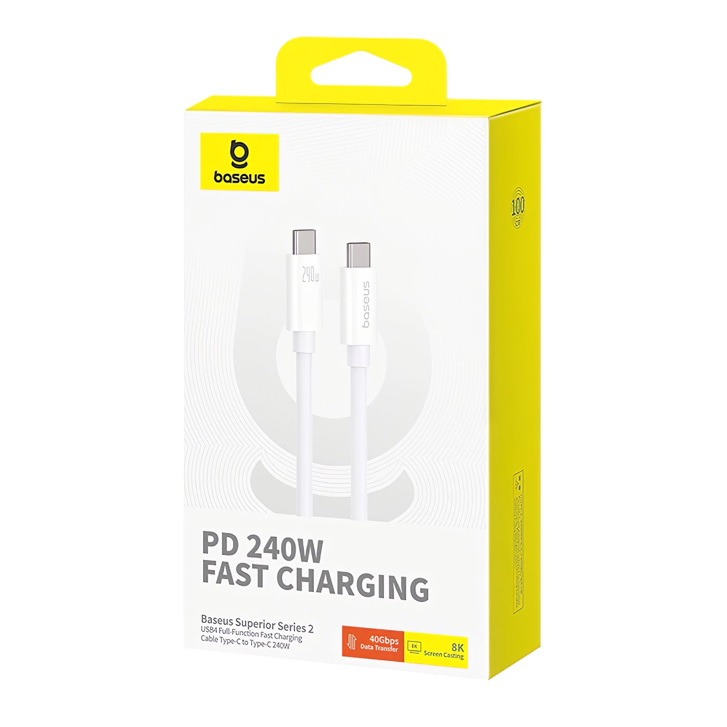 Καλώδιο δεδομένων και φόρτισης USB-C - USB-C Baseus Superior Series 2, 240W, 1m, λευκό P10365200211-02