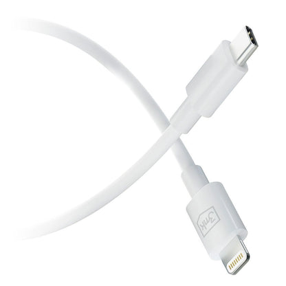 Καλώδιο δεδομένων και φόρτισης USB-C - Lightning 3MK Hyper, 20W, 1,2m, λευκό 