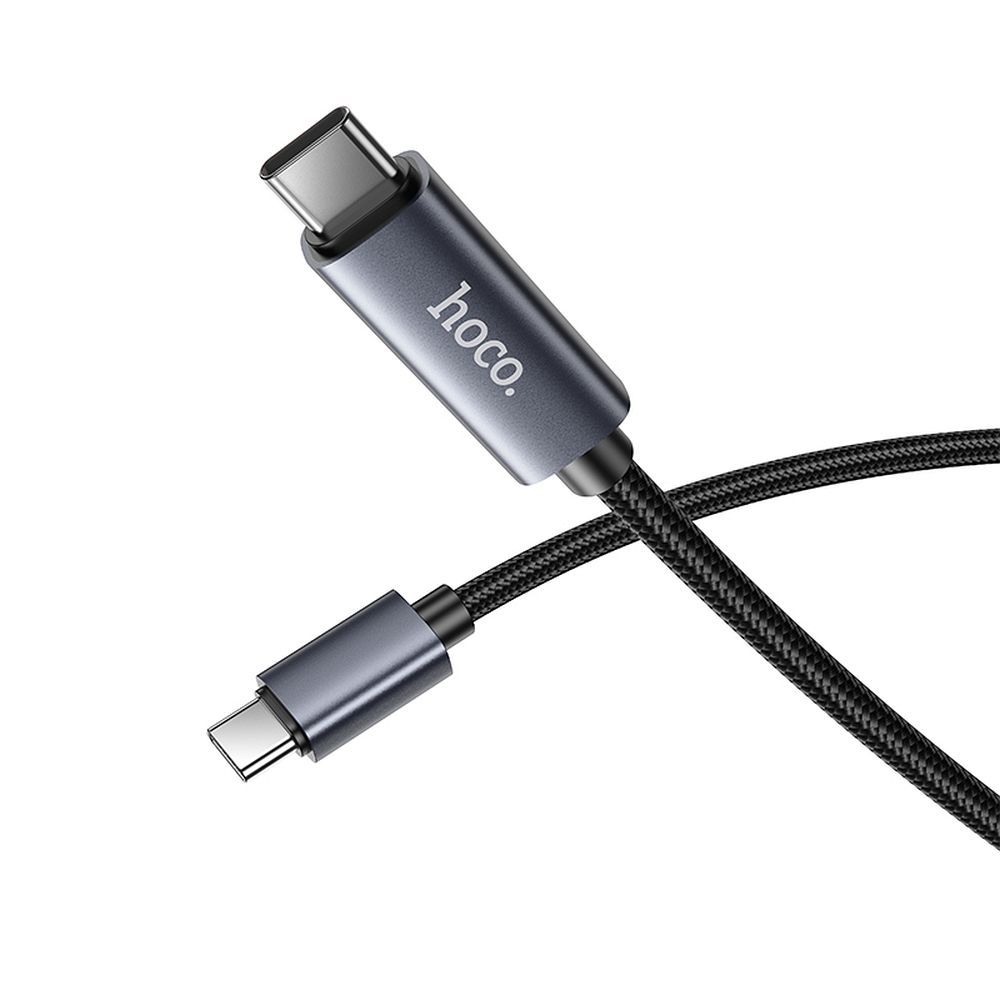 USB-C to USB-C Data and Charging Cable HOCO Display X112, 60W, 1m, Black
