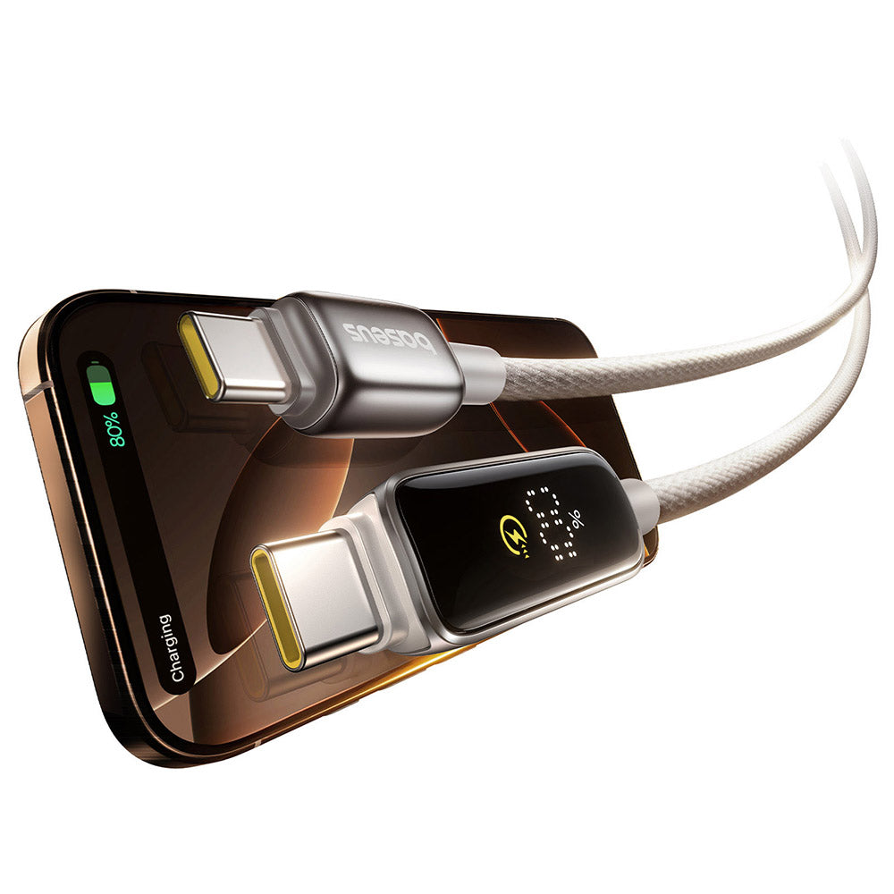 Καλώδιο Δεδομένων και Φόρτισης USB-C - USB-C Baseus Vipow Display, 100W, 1m, Γκρι P10381802851-00