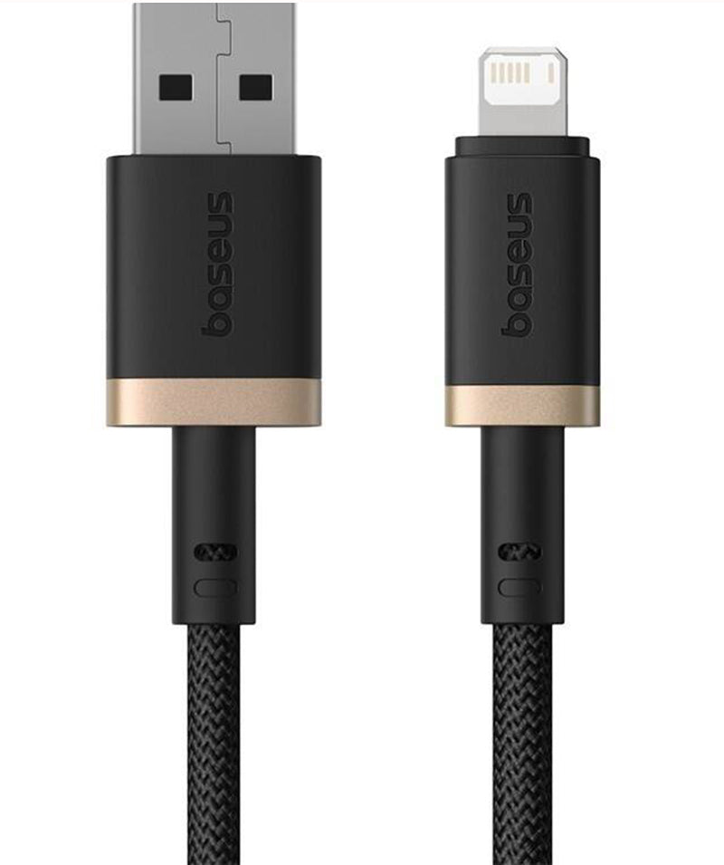 Καλώδιο Δεδομένων και Φόρτισης USB-A - Lightning Baseus Dura Series, 18W, 2m, Χρυσό P10377801U01-02