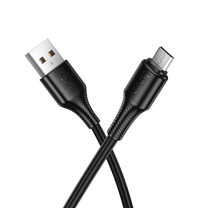 Καλώδιο Δεδομένων και Φόρτισης USB-A - microUSB HOCO X120, 18W, 1m, Μαύρο