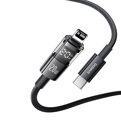 Καλώδιο Δεδομένων και Φόρτισης USB-C - Lightning Baseus Display 2, 20W, 2m, Μαύρο P10382703121-01