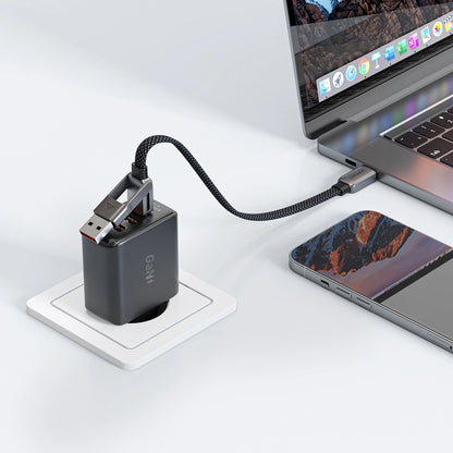 Καλώδιο Δεδομένων και Φόρτισης USB-C - USB-A / USB-C Acefast C13-05, 60W, 0.2m, Μαύρο