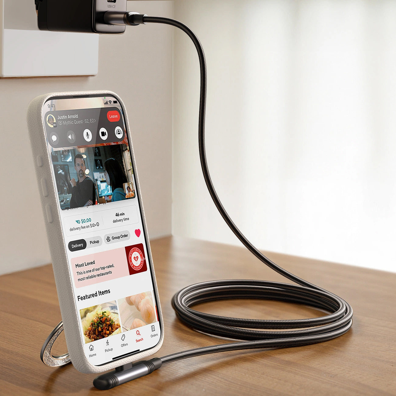 Καλώδιο Δεδομένων και Φόρτισης USB-A - Lightning Joyroom S-A56 EnjoyX Angled, 18W, 1.2m, Μαύρο