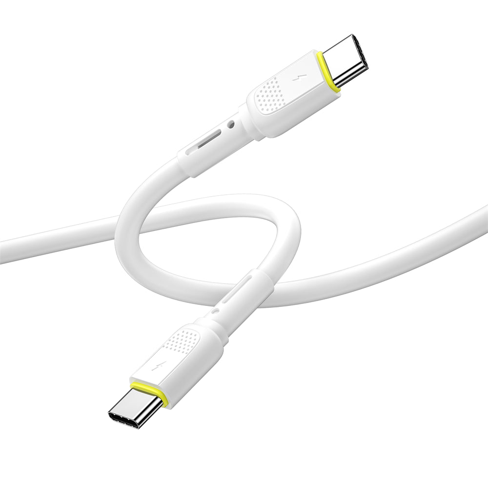 Καλώδιο Δεδομένων και Φόρτισης USB-C - USB-C WiWu Wi-C034, 60W, 1.2m, Λευκό