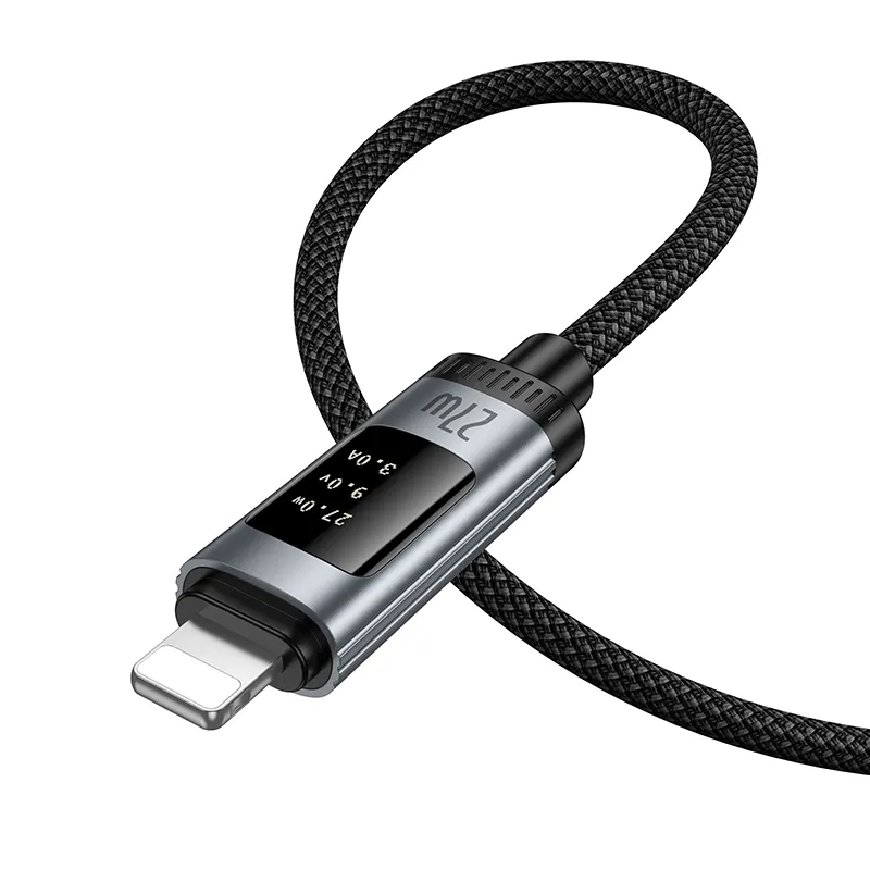USB-C to Lightning Data and Charging Cable HOCO Display U148, 27W, 1.2m, Black