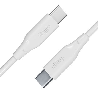 Καλώδιο Δεδομένων και Φόρτισης USB-C - USB-C Allity. AUC-02, 100W, 2m, Λευκό