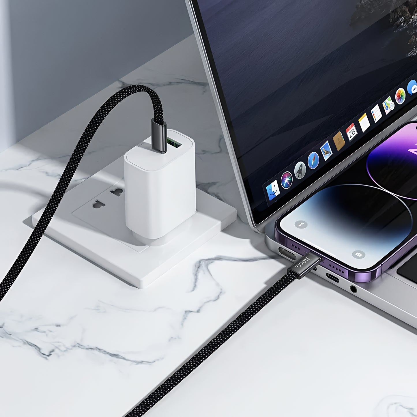 Καλώδιο Δεδομένων και Φόρτισης USB-C - Lightning HOCO X125, 30W, 1m, Μαύρο