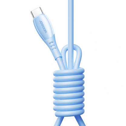 Καλώδιο Δεδομένων και Φόρτισης USB-C - USB-C Joyroom S-A59 Vibrant, 60W, 1.2m, Μπλε