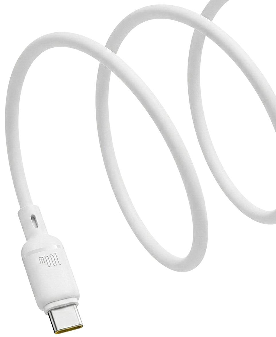 Καλώδιο Δεδομένων και Φόρτισης USB-C - USB-C Baseus Silky, 100W, 1m, Λευκό P10377704213-00