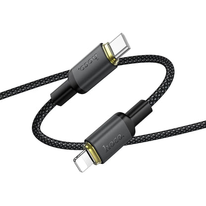 Καλώδιο Δεδομένων και Φόρτισης USB-A - Lightning HOCO X128 Benefit, 12W, 1m, Μαύρο