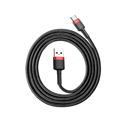 Καλώδιο δεδομένων και φόρτισης USB-A - USB-C Baseus Cafule, 60W, 1m, κόκκινο CATKLF-B91