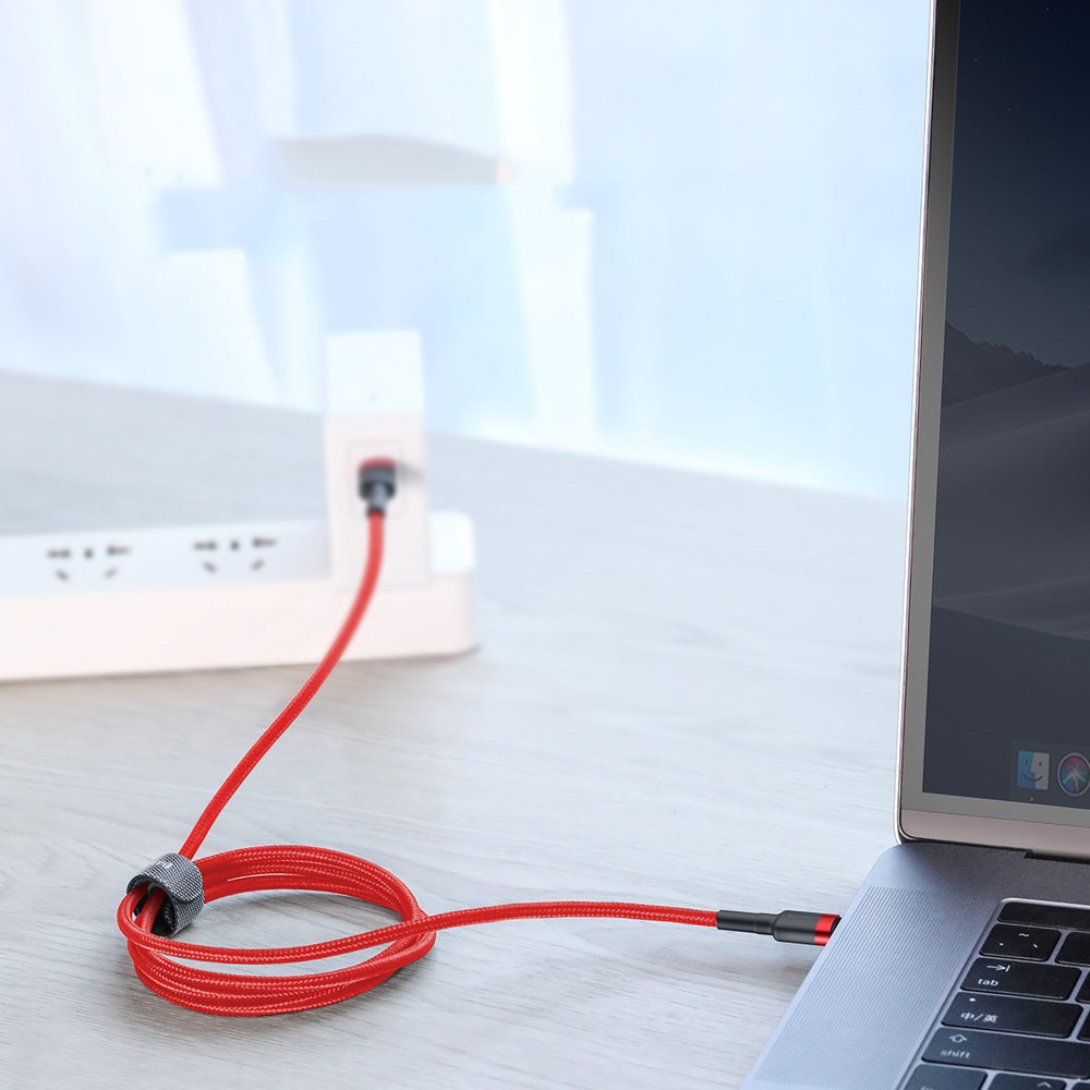 Καλώδιο δεδομένων και φόρτισης USB-C - USB-C Baseus Cafule, 60W, 2m, κόκκινο CATKLF-H09