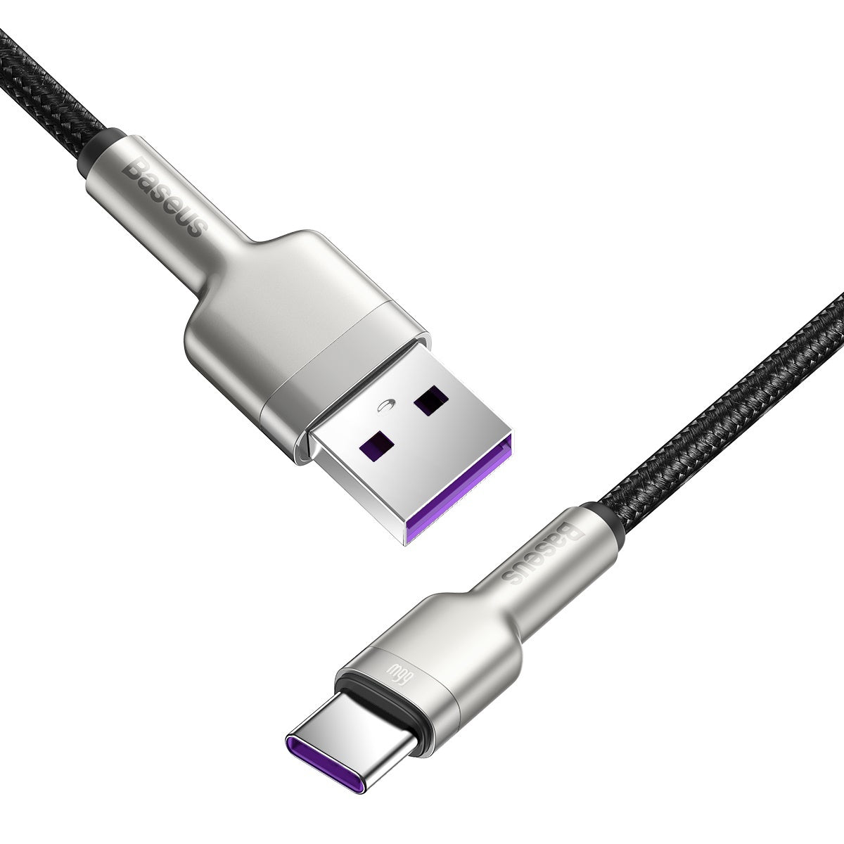 Καλώδιο δεδομένων και φόρτισης USB-A - USB-C Baseus Cafule Metal Series, 66W, 1m, μαύρο CAKF000101 CAKF000101