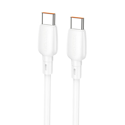 Καλώδιο δεδομένων και φόρτισης USB-C - USB-C Borofone BX93, 100W, 1m, λευκό 