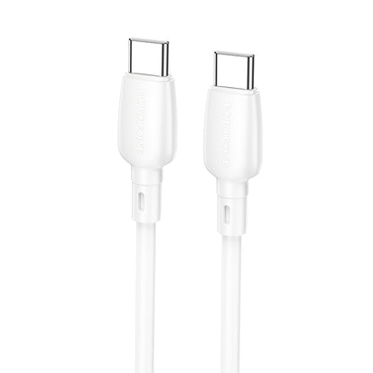 Καλώδιο δεδομένων και φόρτισης USB-C - USB-C Borofone BX93, 60W, 1m, λευκό 